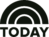 Black "TODAY" logo with a semi-circle geometric design above the word.